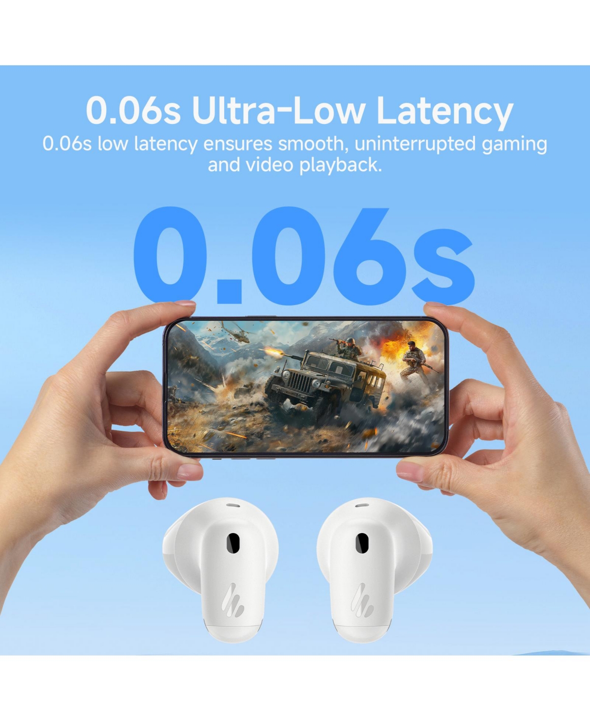 Edifier X1 Lite True Wireless Earbuds, Bluetooth 5.4 Earphones for Clear Calls, IP54 Sweat Resistant Fast Charging