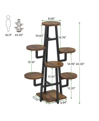 Wooden Corner Plant Pots Holder Rack Flower Stand Shelf Planter Organizer,7 Tier Plant Stand Indoor