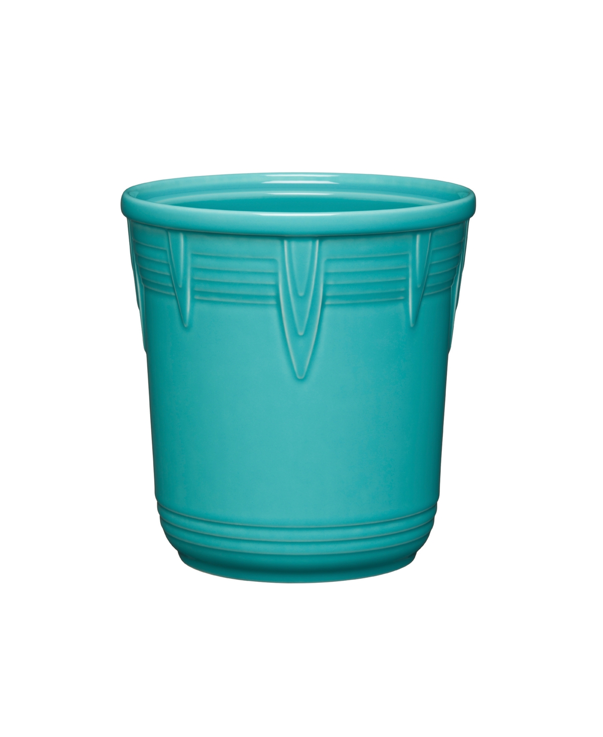 Chevron Utensil Crock, 7 in. - Jade