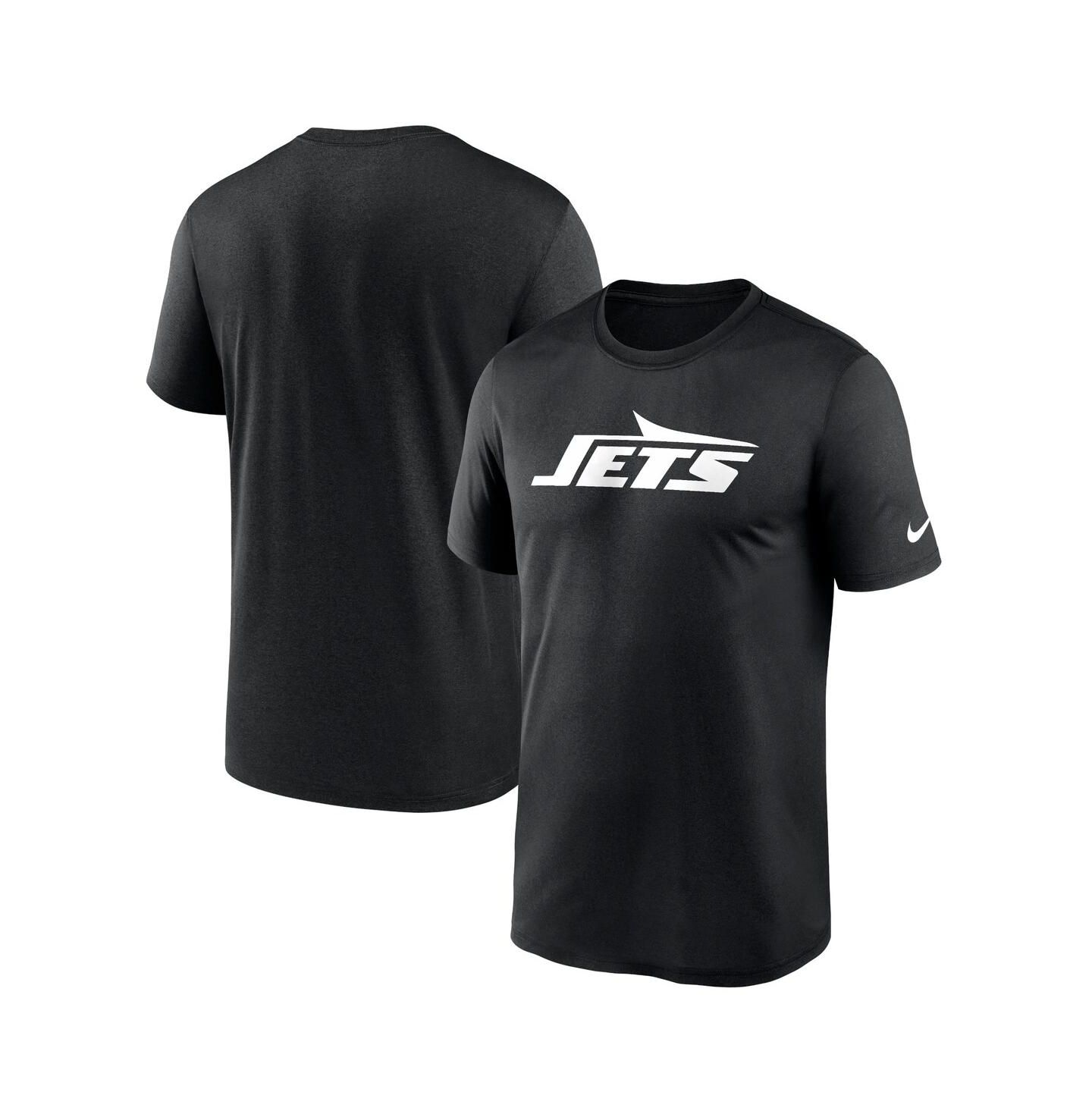 Мужская футболка Nike Black New York Jets Primetime Legend Wordmark Performance — фото 1