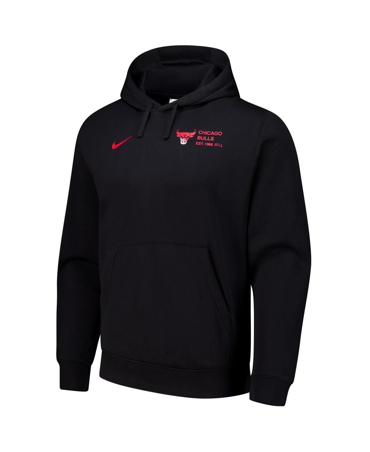 Nike Men'sChicago Bulls Courtside Club Pullover Hoodie - Black