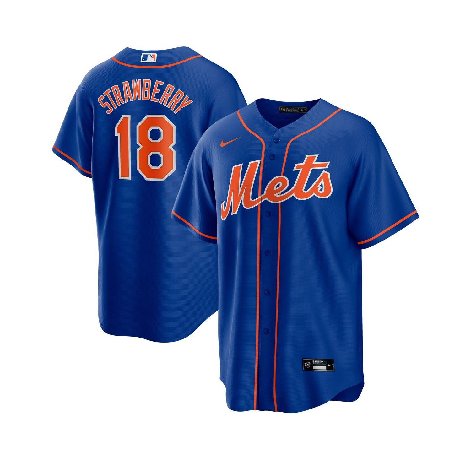 Men's Darryl Strawberry Royal New York Mets Alternate Replica Player Jersey