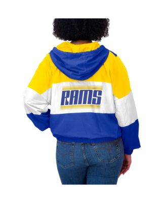 Women's Royal Los Angeles Rams Color Block Full-zip Windbreaker Jacket