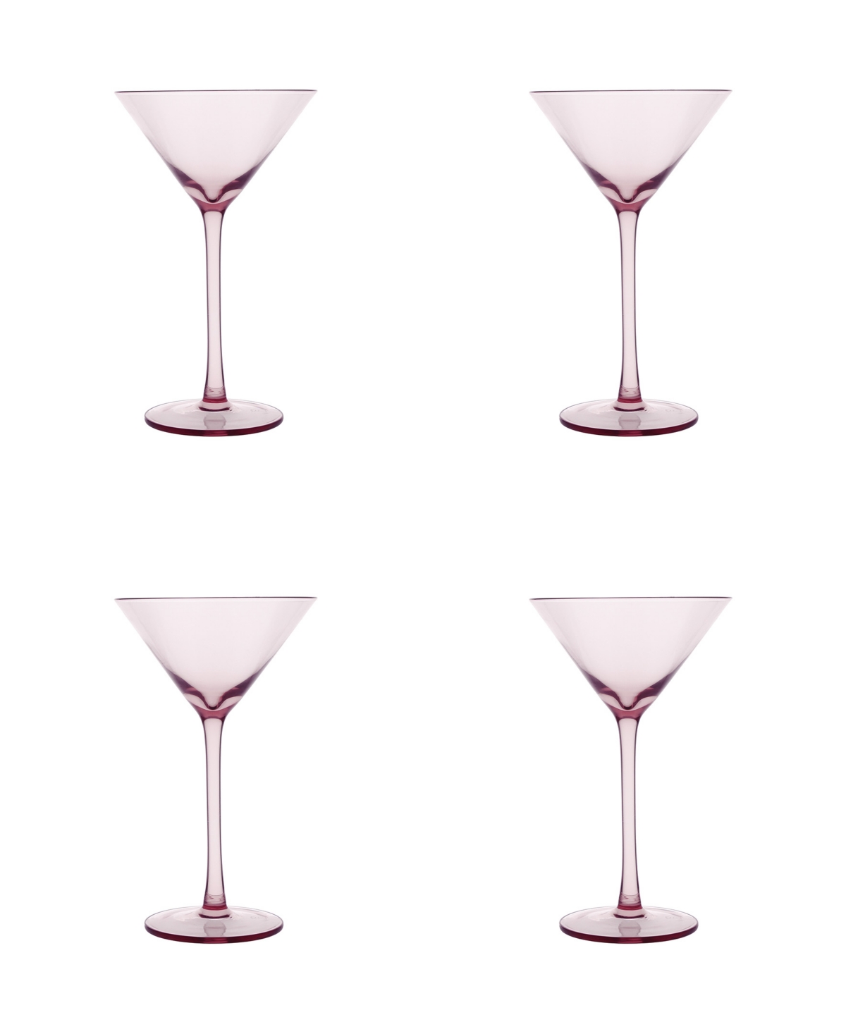 Fortessa Gala Martini Glasses, Set Of 4 In Purple
