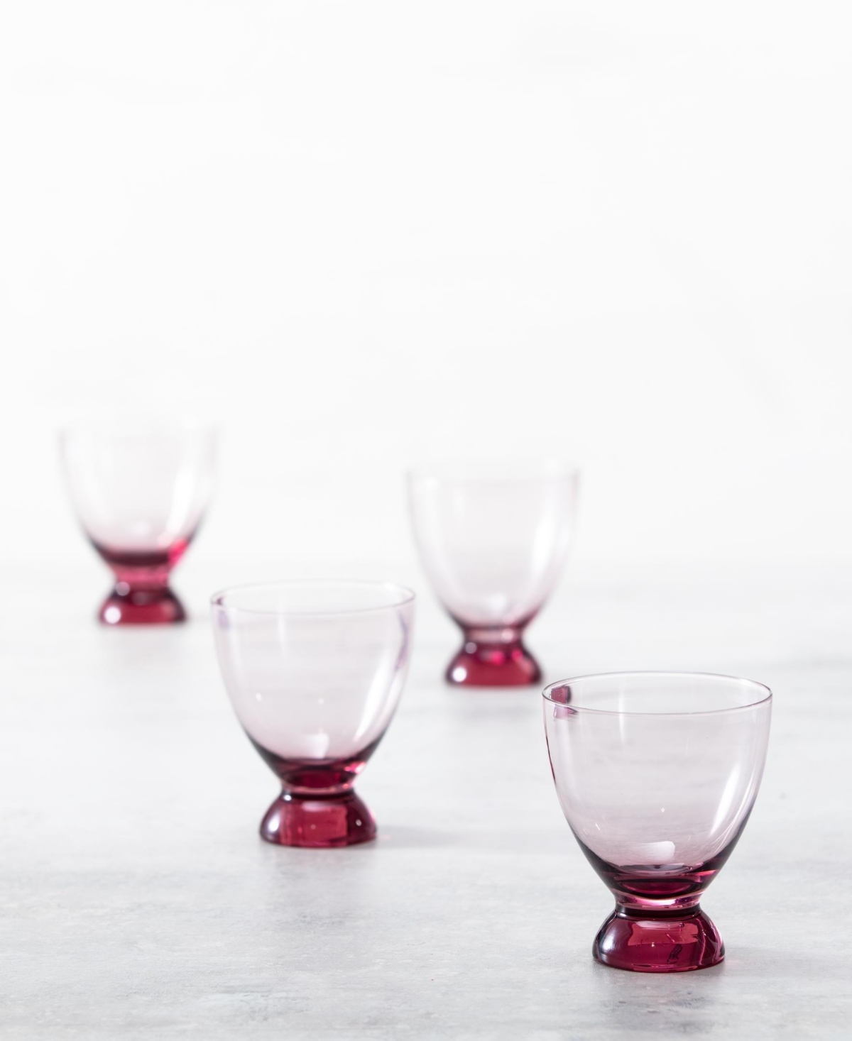 Fortessa Gala Lowball Cocktail Glasses, Set Of 4 In Pink