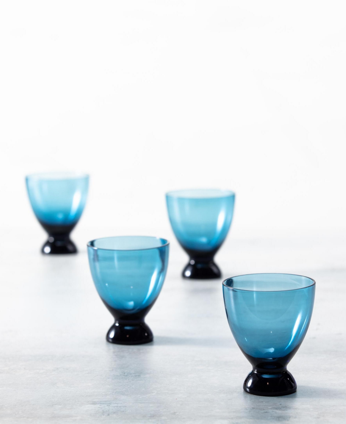 Fortessa Gala Lowball Cocktail Glasses, Set Of 4 In Cornflower
