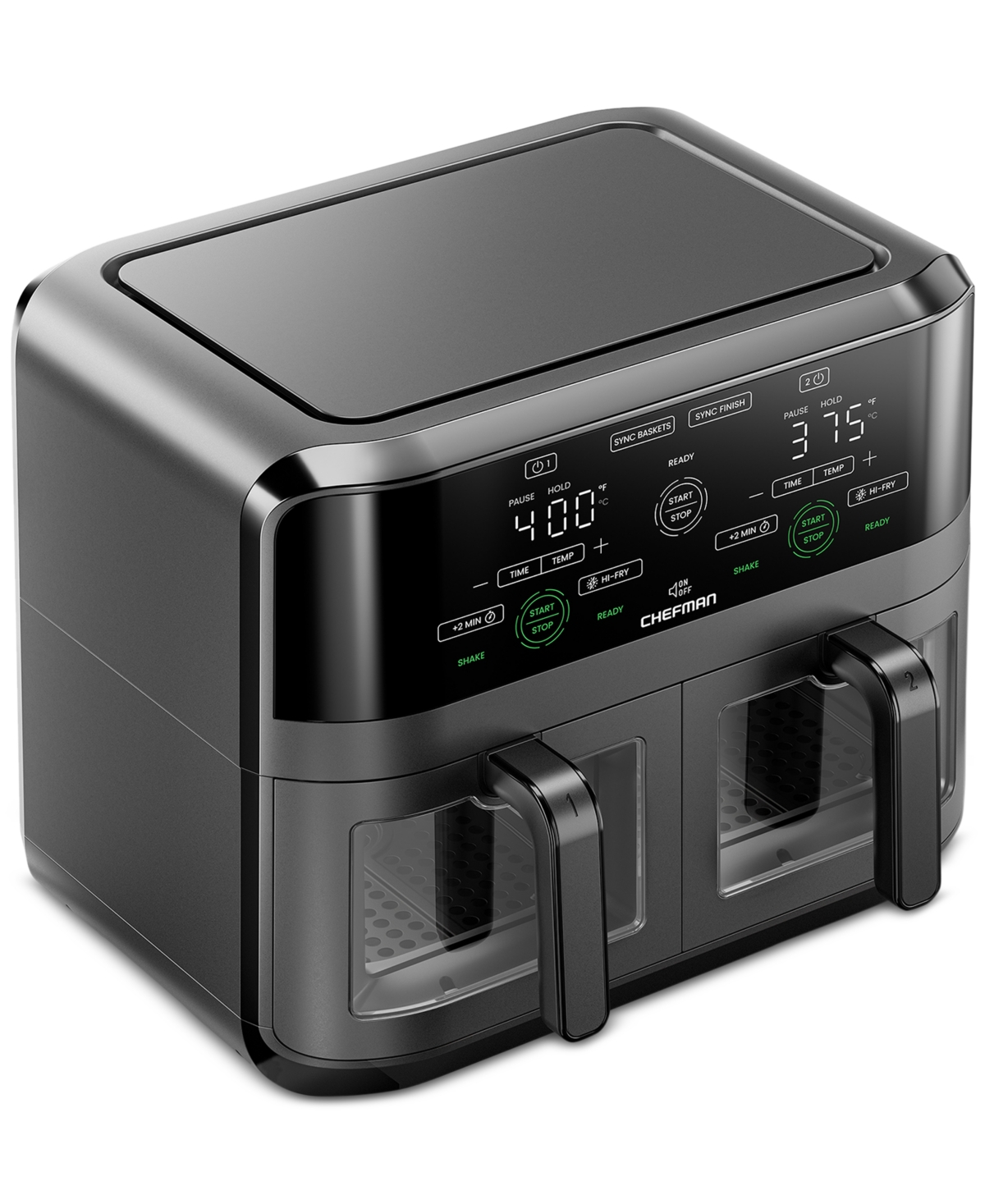 Chefman 6-Qt. Digital Dual-Cooking Double-Basket Air Fryer