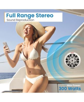 8" Waterproof Marine 2-Way Stereo Speakers - 300W, Full-Range(PLMR82)