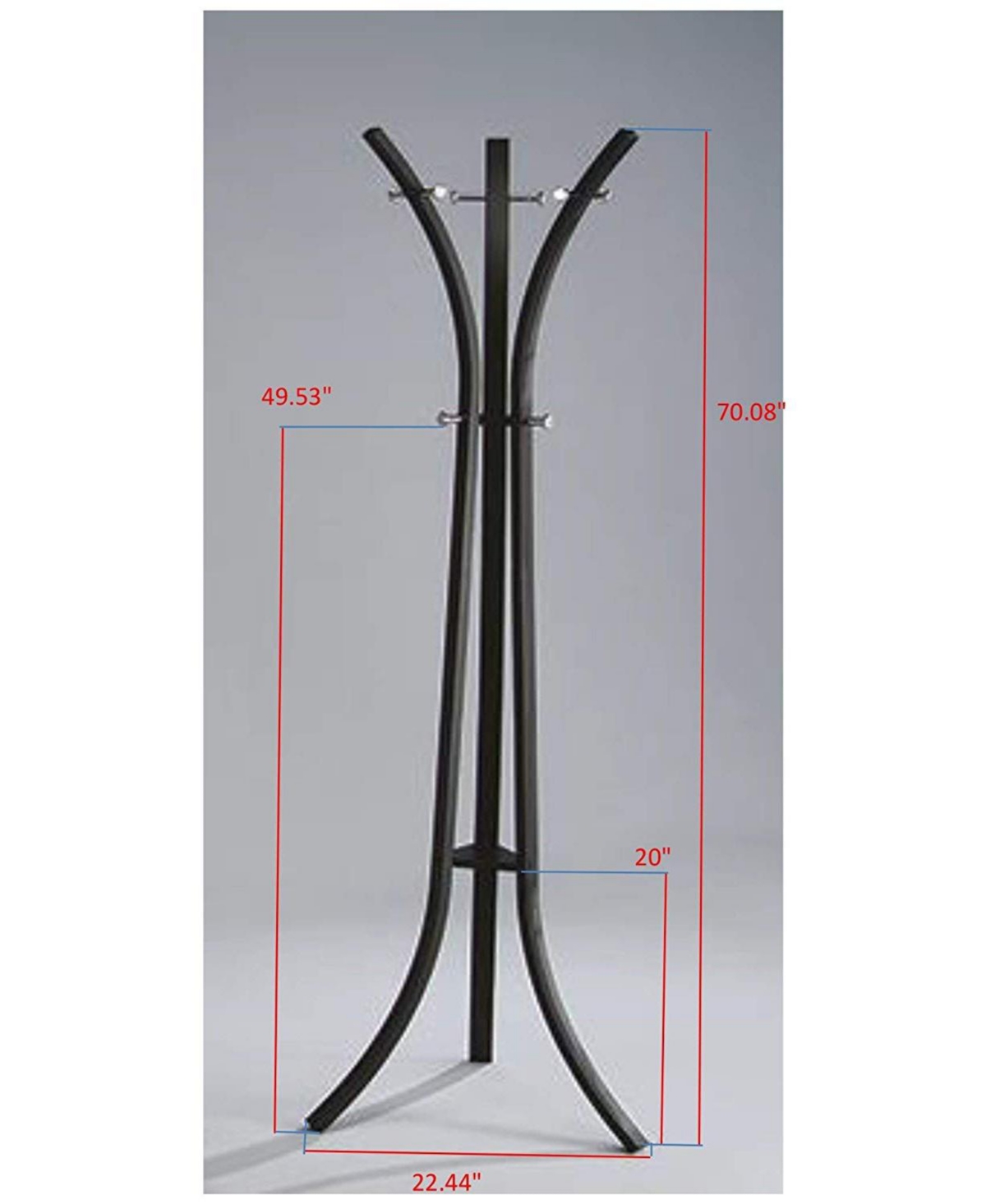 Kings Brand Furniture King's Brand Furniture - Laporte 9-Hook Freestanding Metal Coat & Hat Rack Stand