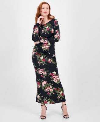 RACHEL Rachel Roy - Women's Cora Printed Long-Sleeve Maxi Dress