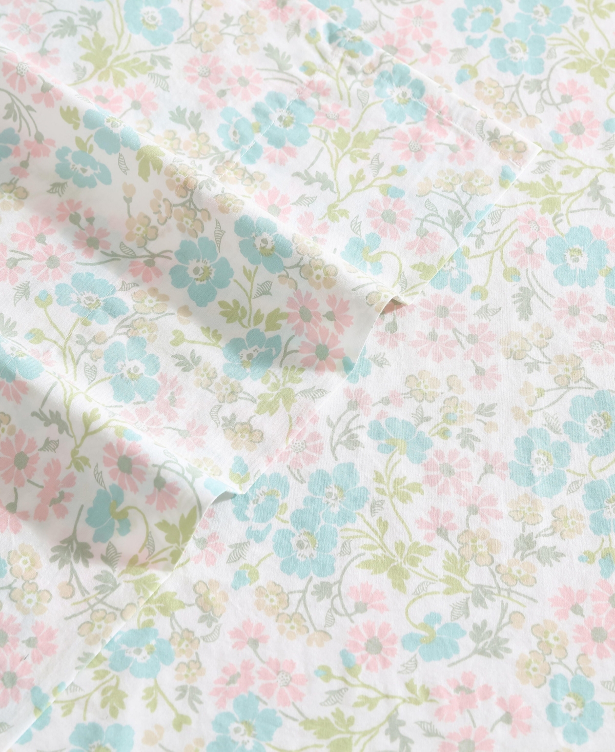 Laura Ashley Closeout!  300 Thread Count Cotton Sateen 4-pc. Sheet Set, Queen In Jaynie Mix And Match