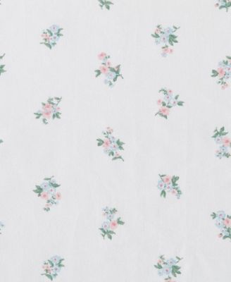 Harperette Printed Hem 200-Thread Count Cotton Percale 4 -Pc. Sheet Set, Full