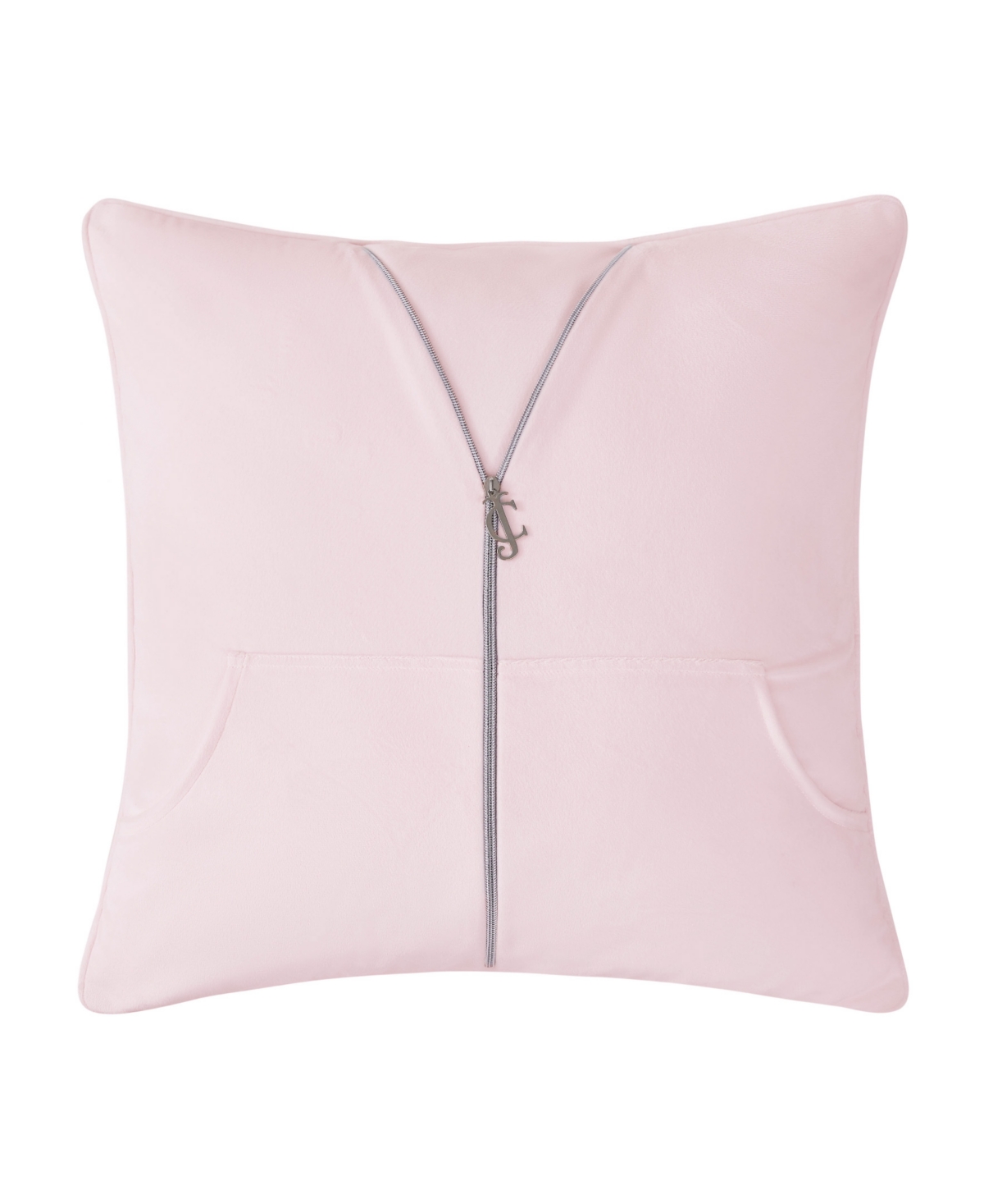 Juicy Couture Velvet Novelty Decorative Pillow, 20" X 20" In Pink Marshmallow