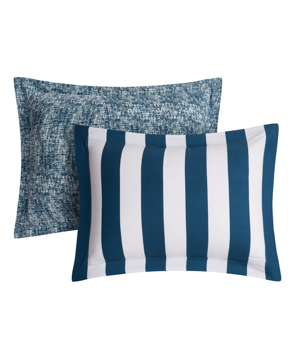 Juicy Couture Cabana Stripe Reversible 5-piece Comforter Set, Twin/twin Xl In White,regal Blue