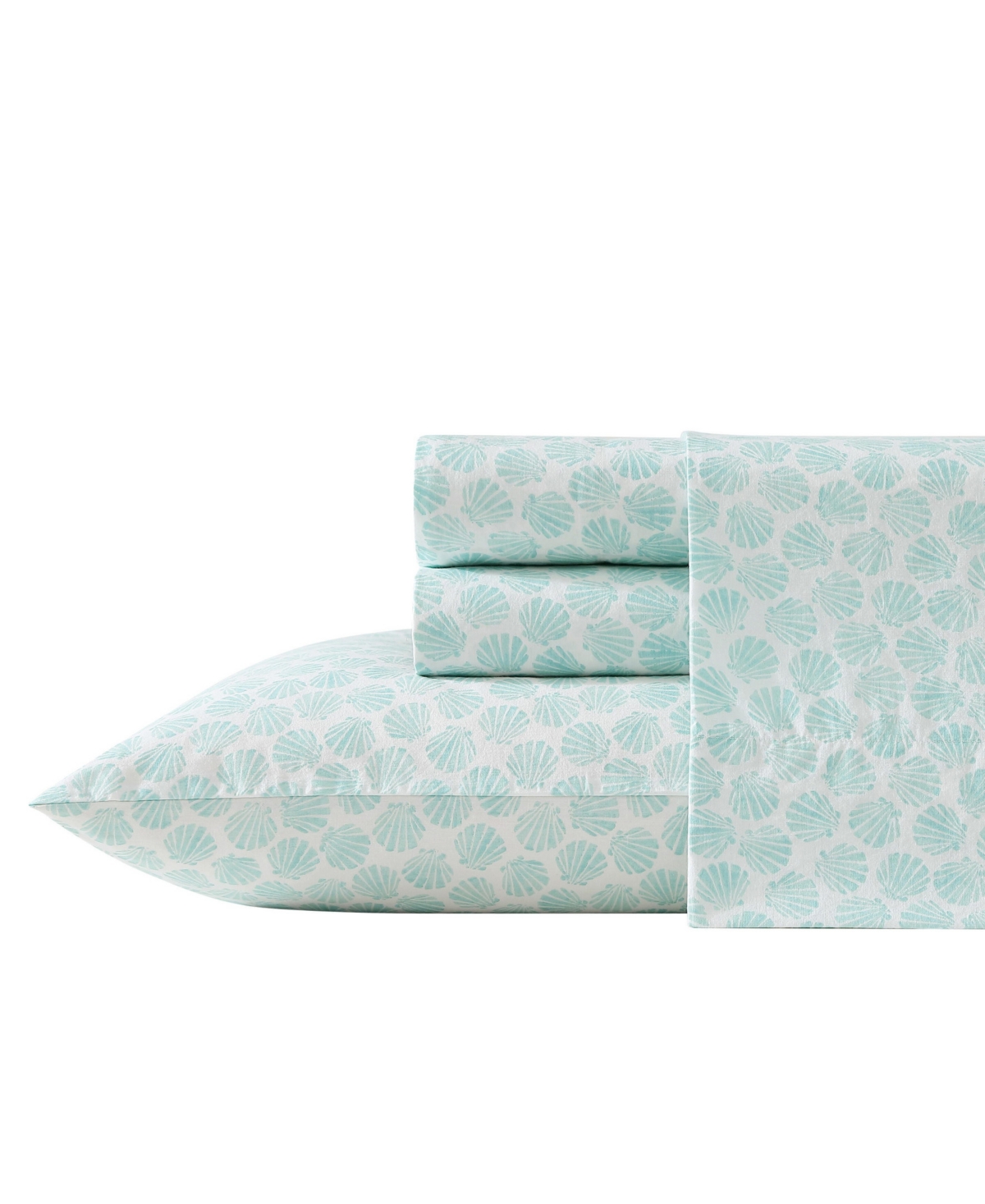 Laura Ashley 200-thread Cotton 4 -pc. Sheet Set, King In Margate Shells