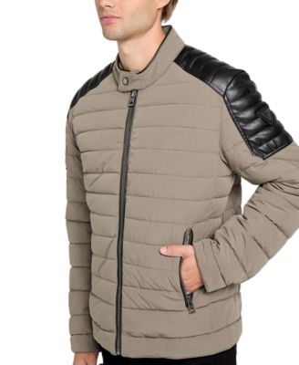 Men's Lightweight Quilted Jacket with Moto Detail
