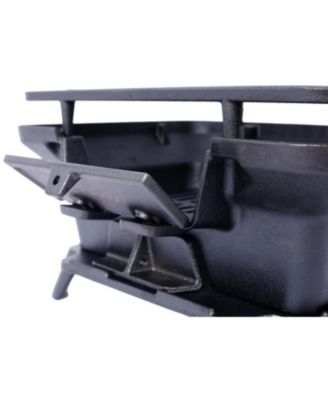 Streamdale Oval Cast Iron Grill Outdoor Charcoal Grill & Skillet