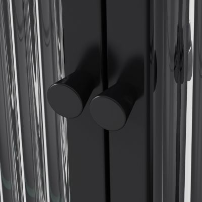 Arched Glass Wall Cabinets (Set of 3, Black)