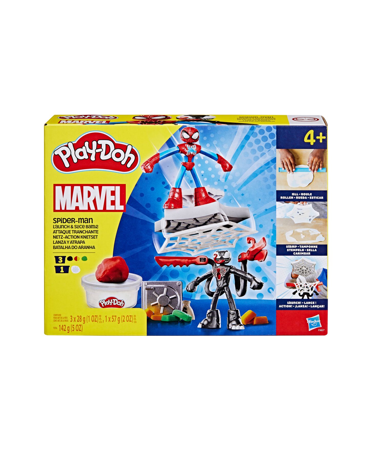Детские фигурки Play-Doh Marvel Spider-Man Launch Slice Battle — фото 1