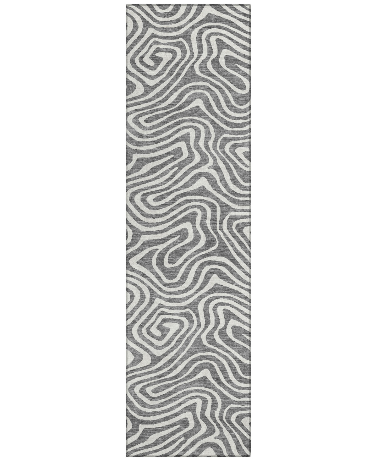 Addison Chantille Machine Washable Acn1020 2'3''x7'6'' Runner Area Rug In Gray