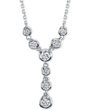 image of Sirena Energy Diamond Lariat Necklace (1/4 ct. t.w.) in 14k White or Yellow Gold