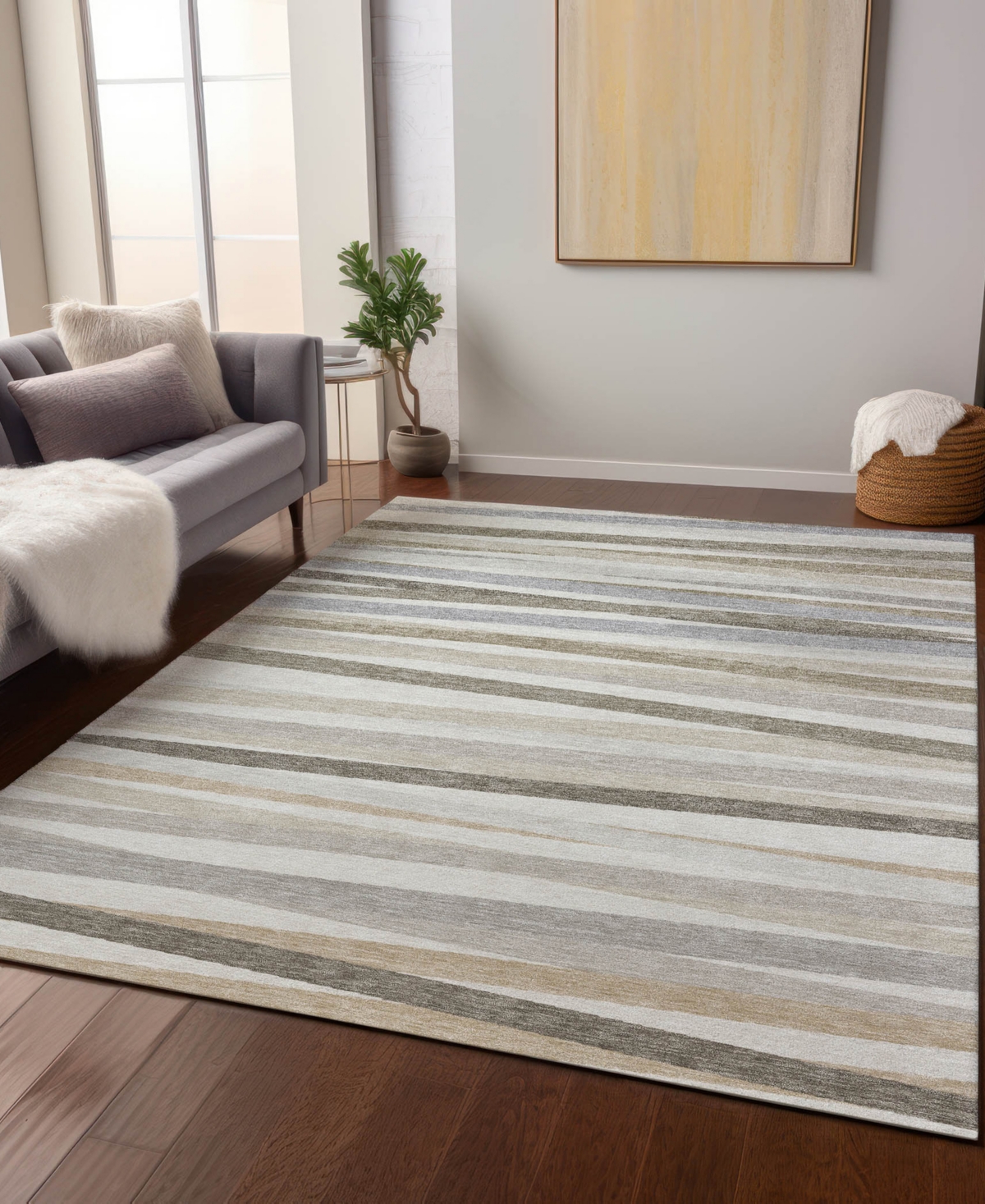 Addison Chantille Machine Washable Acn997 9'x12' Area Rug In Ivory