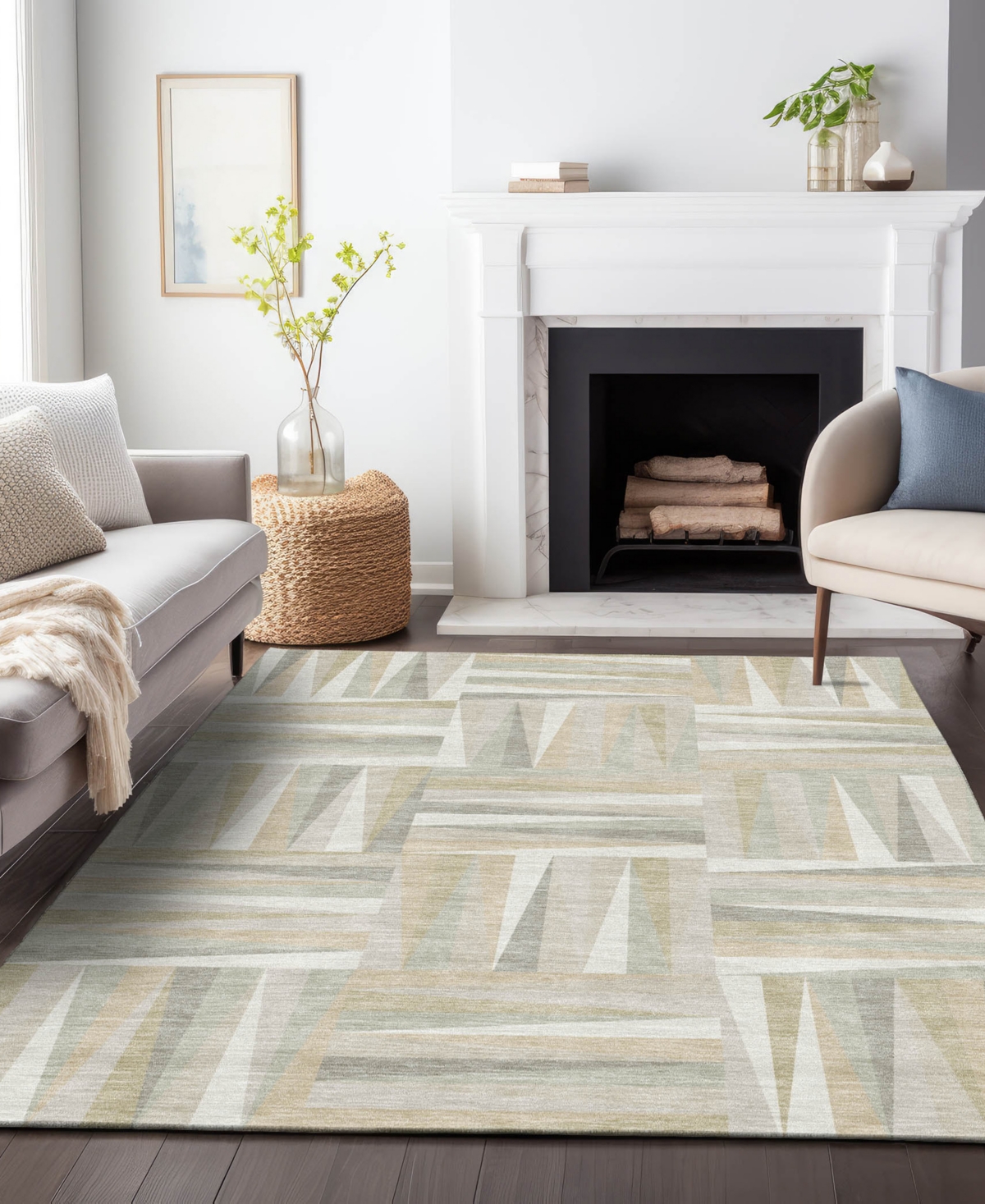 Addison Chantille Machine Washable Acn1012 9'x12' Area Rug In Ivory