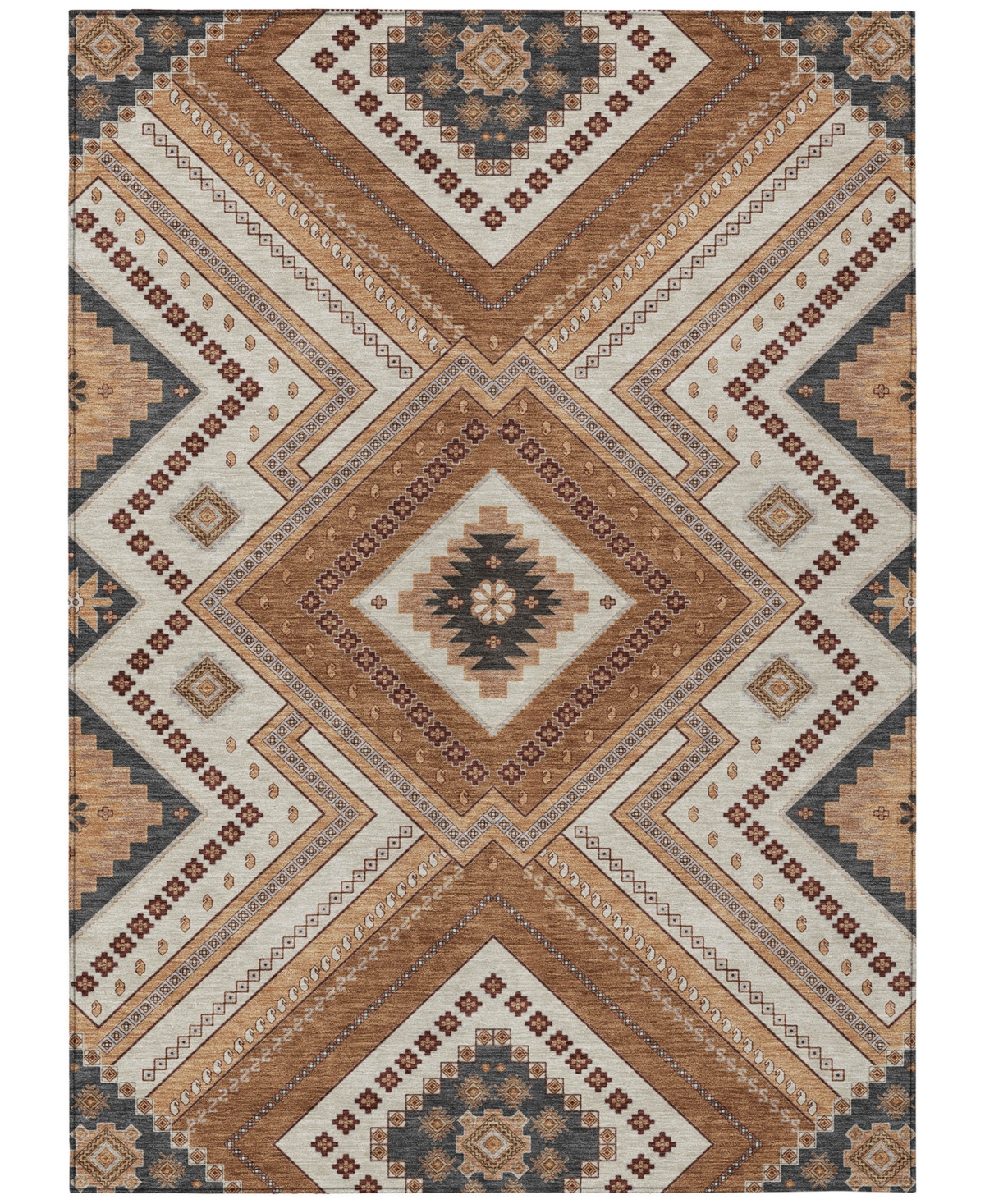 Addison Chantille Machine Washable Acn1010 9'x12' Area Rug In Copper