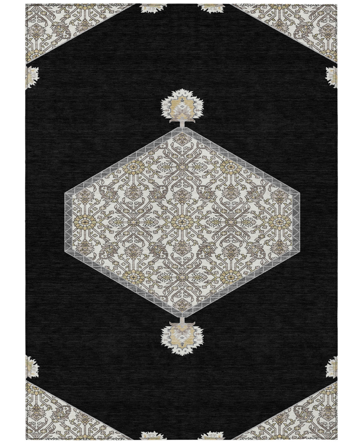 Addison Chantille Machine Washable Acn1011 8'x10' Area Rug In Black