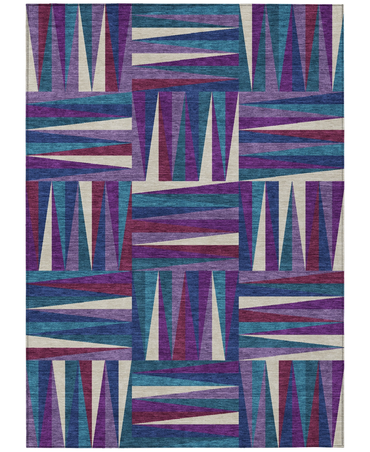 Addison Chantille Machine Washable Acn1012 5'x7'6" Area Rug In Purple