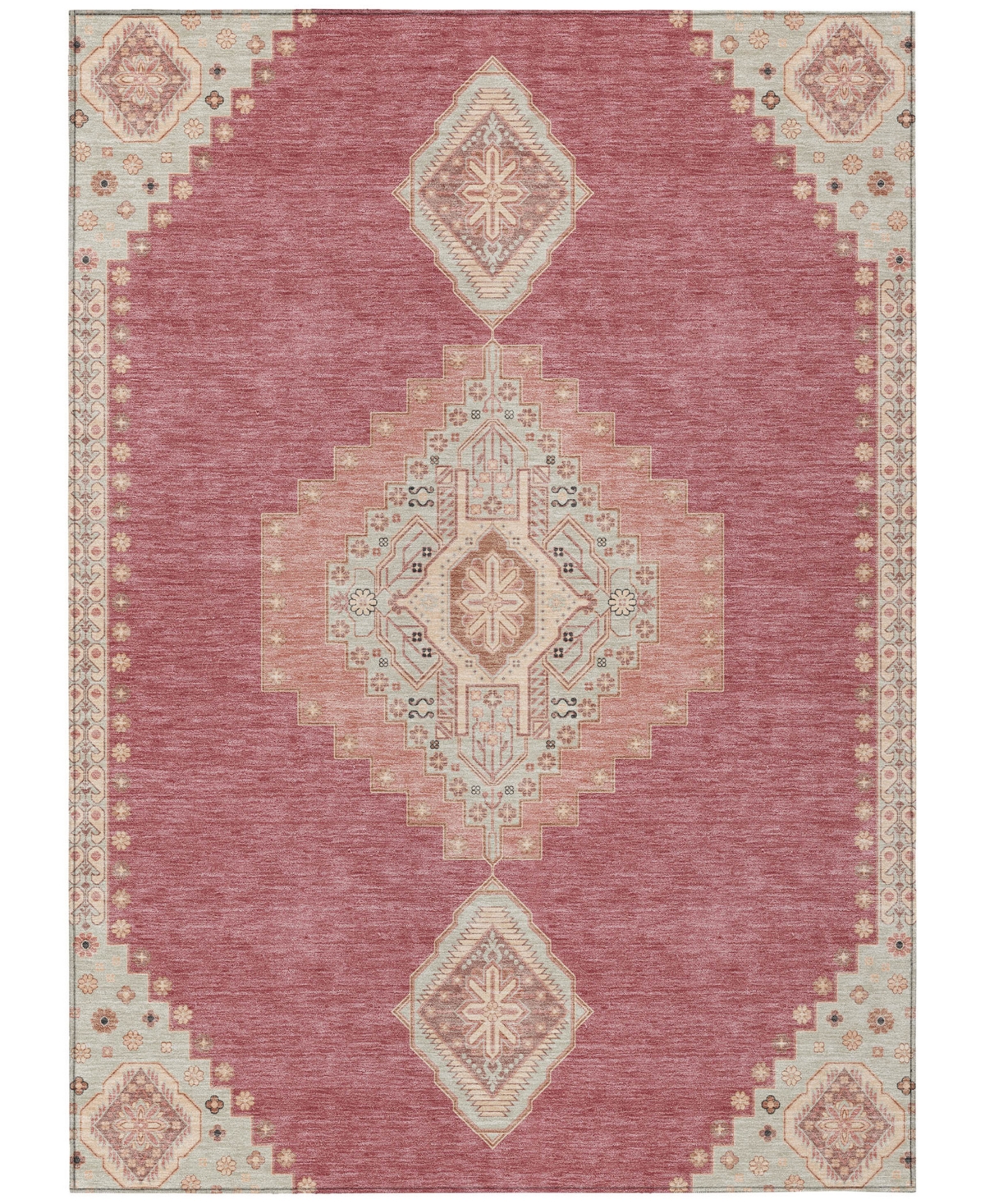 Addison Chantille Machine Washable Acn1014 3'x5' Area Rug In Rose
