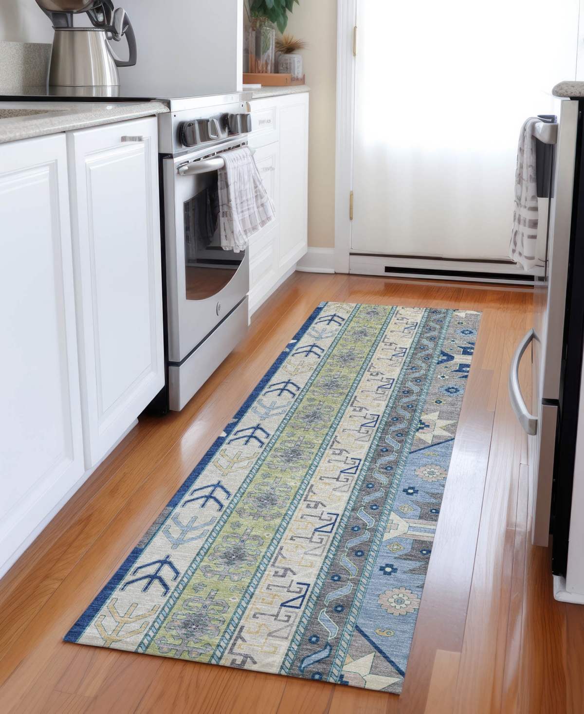 Addison Chantille Machine Washable Acn1015 2'3"x7'6" Runner Area Rug In Navy