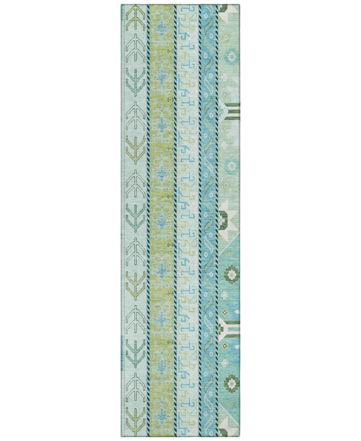 Addison Chantille Machine Washable Acn1015 2'3"x7'6" Runner Area Rug In Mint