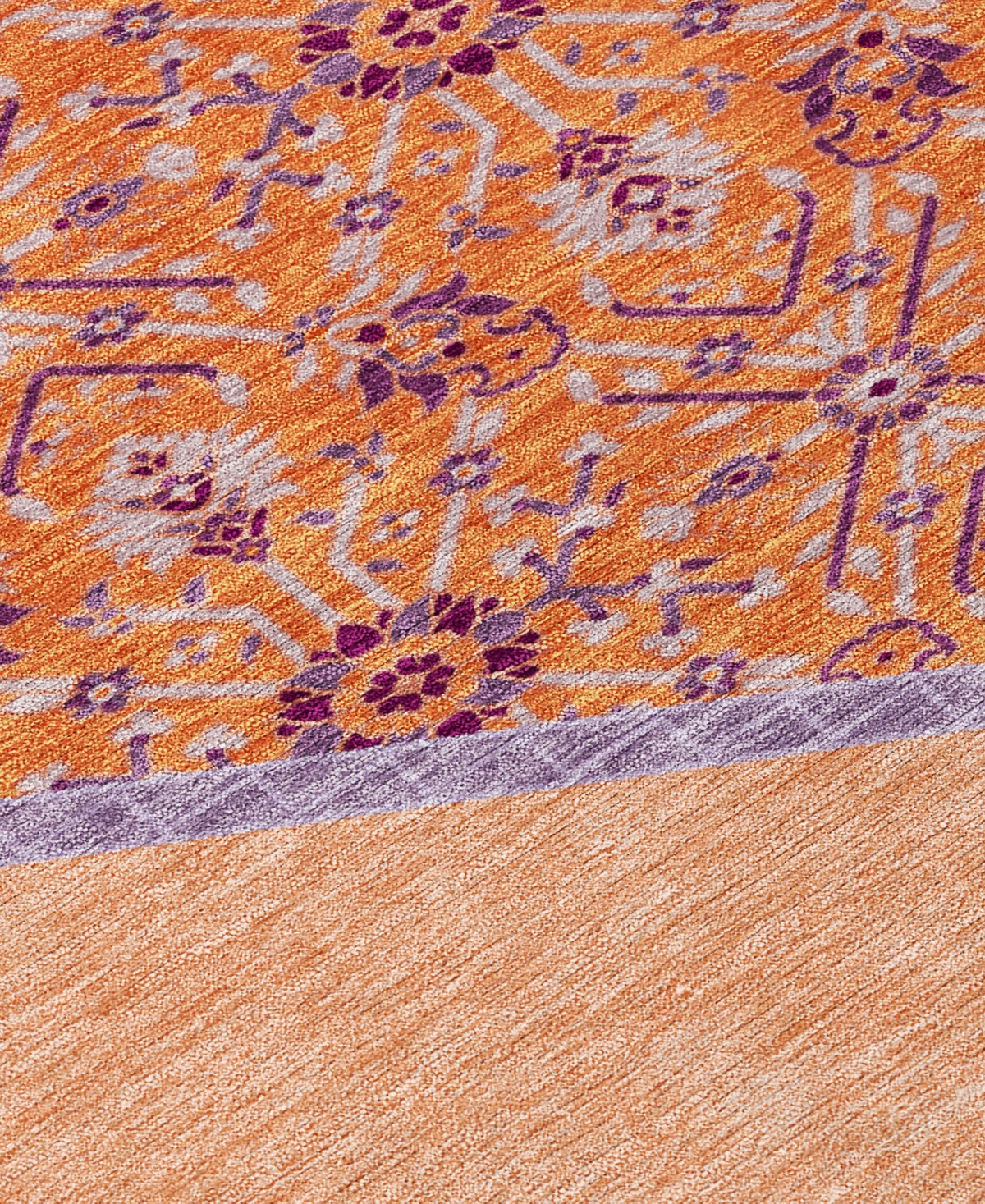 Addison Chantille Machine Washable Acn1011 2'3"x7'6" Runner Area Rug In Peach