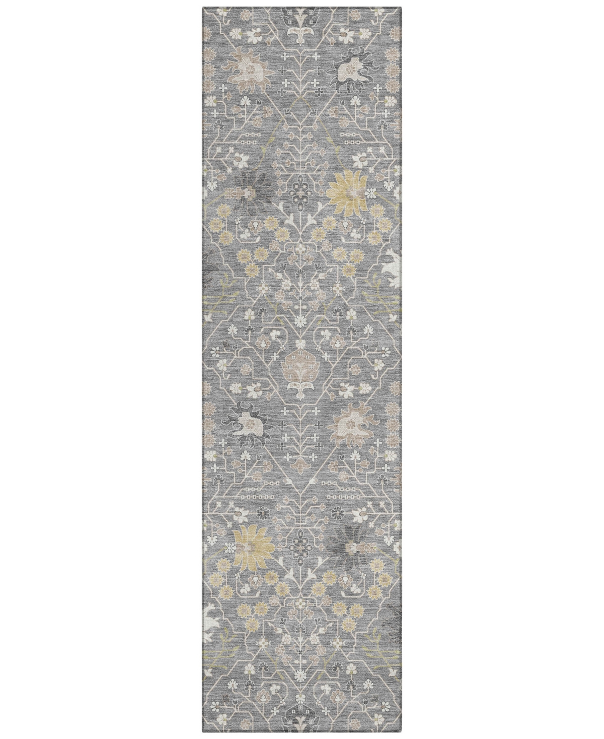 Addison Chantille Machine Washable Acn1009 2'3"x7'6" Runner Area Rug In Gray