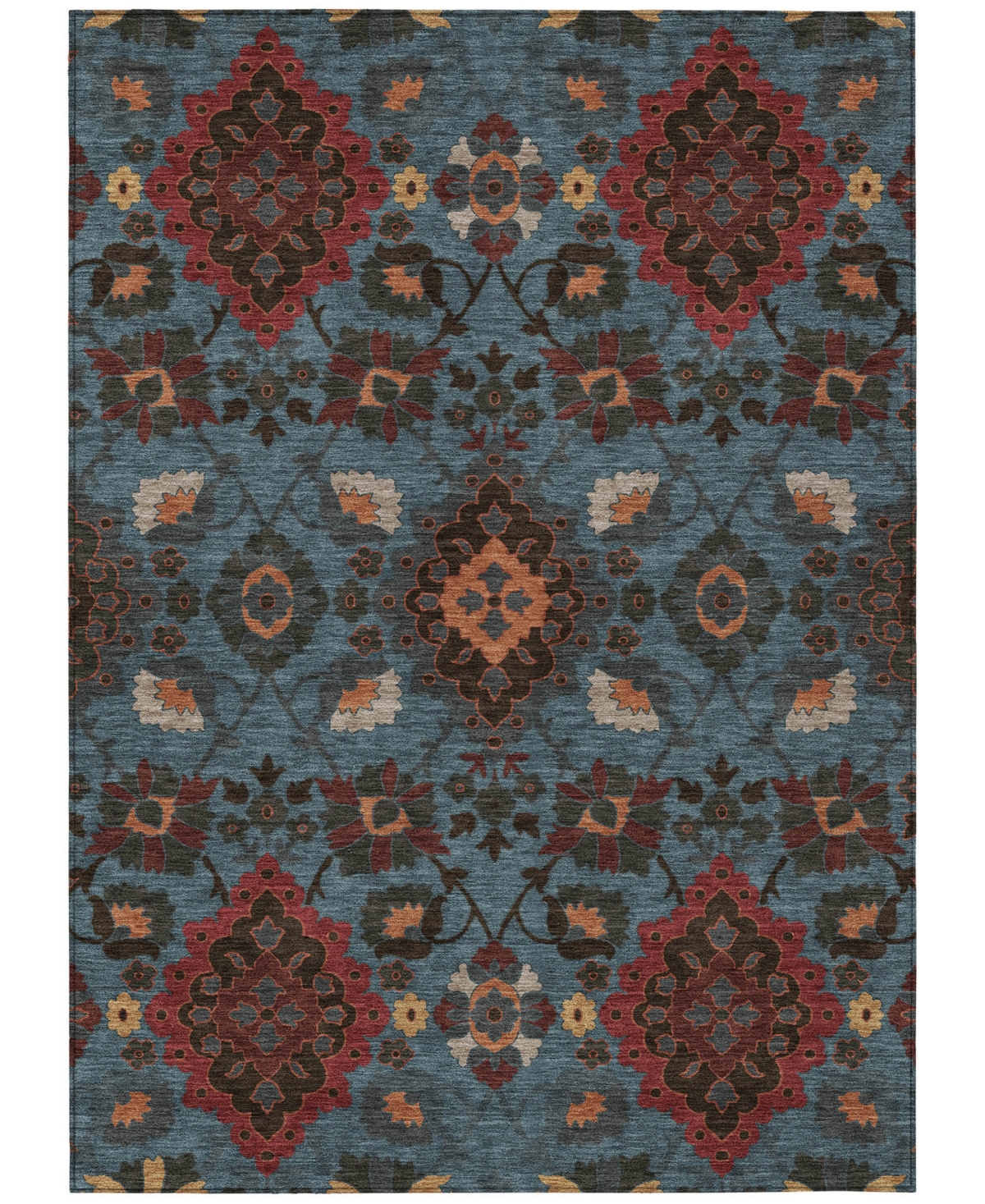 Addison Chantille Machine Washable Acn1002 8'x10' Area Rug In Denim