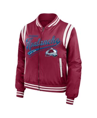 Women's Garnet Colorado Avalanche Baller Full-Zip Bomber Jacket