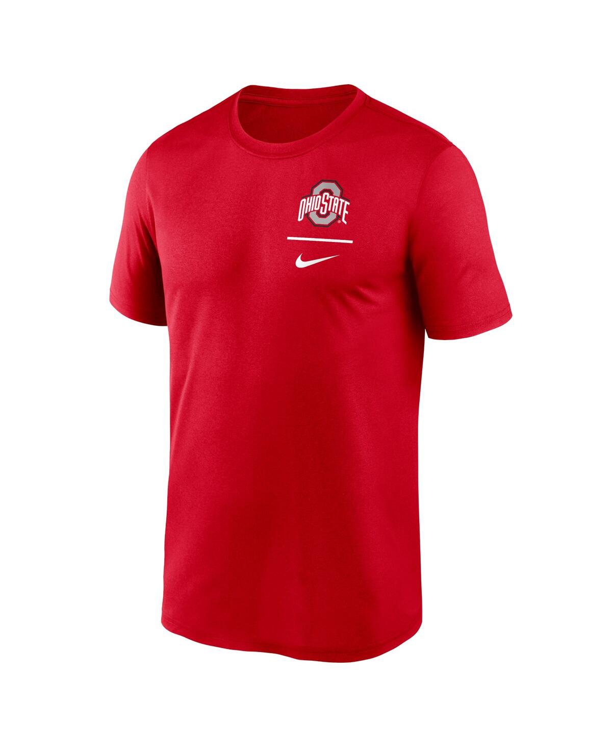 Nike Men'sOhio State Buckeyes Primary Logo Legend Performance T-Shirt - Scarlet