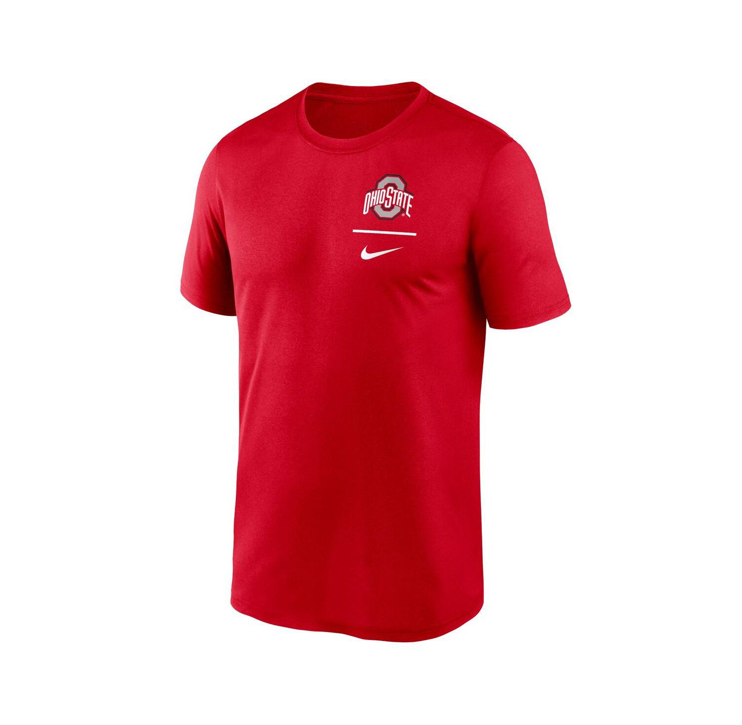 Men's Scarlet Ohio State Buckeyes Primary Logo Legend Performance T-Shirt