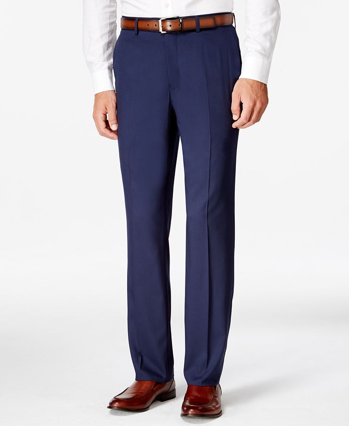 Perry Ellis Portfolio Slim-Fit Blue Twill Suit - Macy's