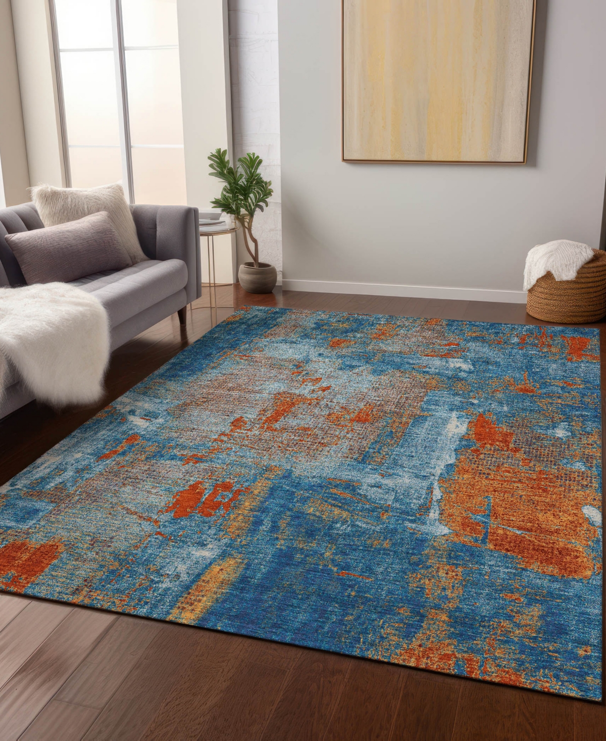 Addison Chantille Machine Washable Acn989 9'x12' Area Rug In Navy