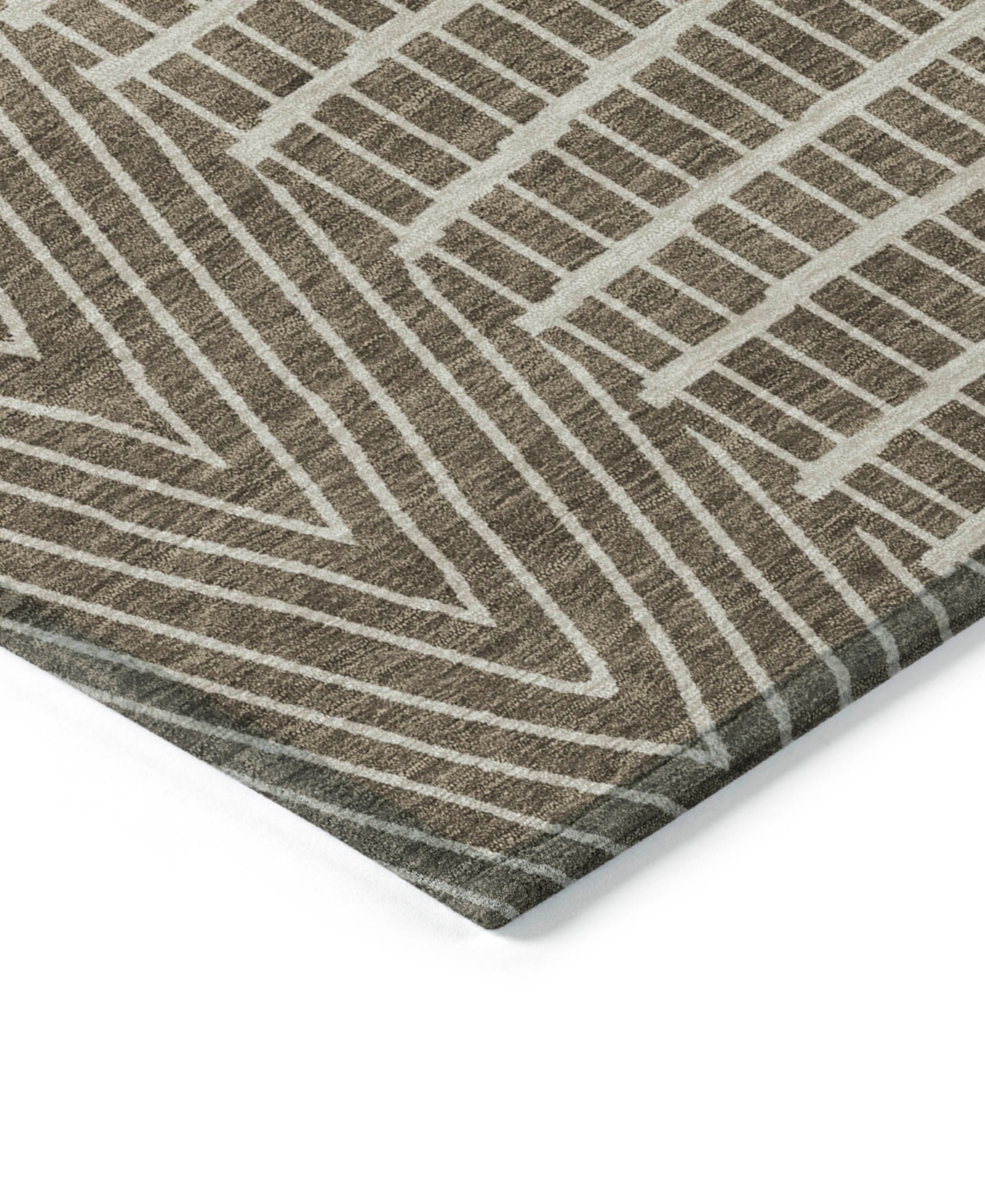 Addison Chantille Machine Washable Acn990 3'x5' Area Rug In Brown