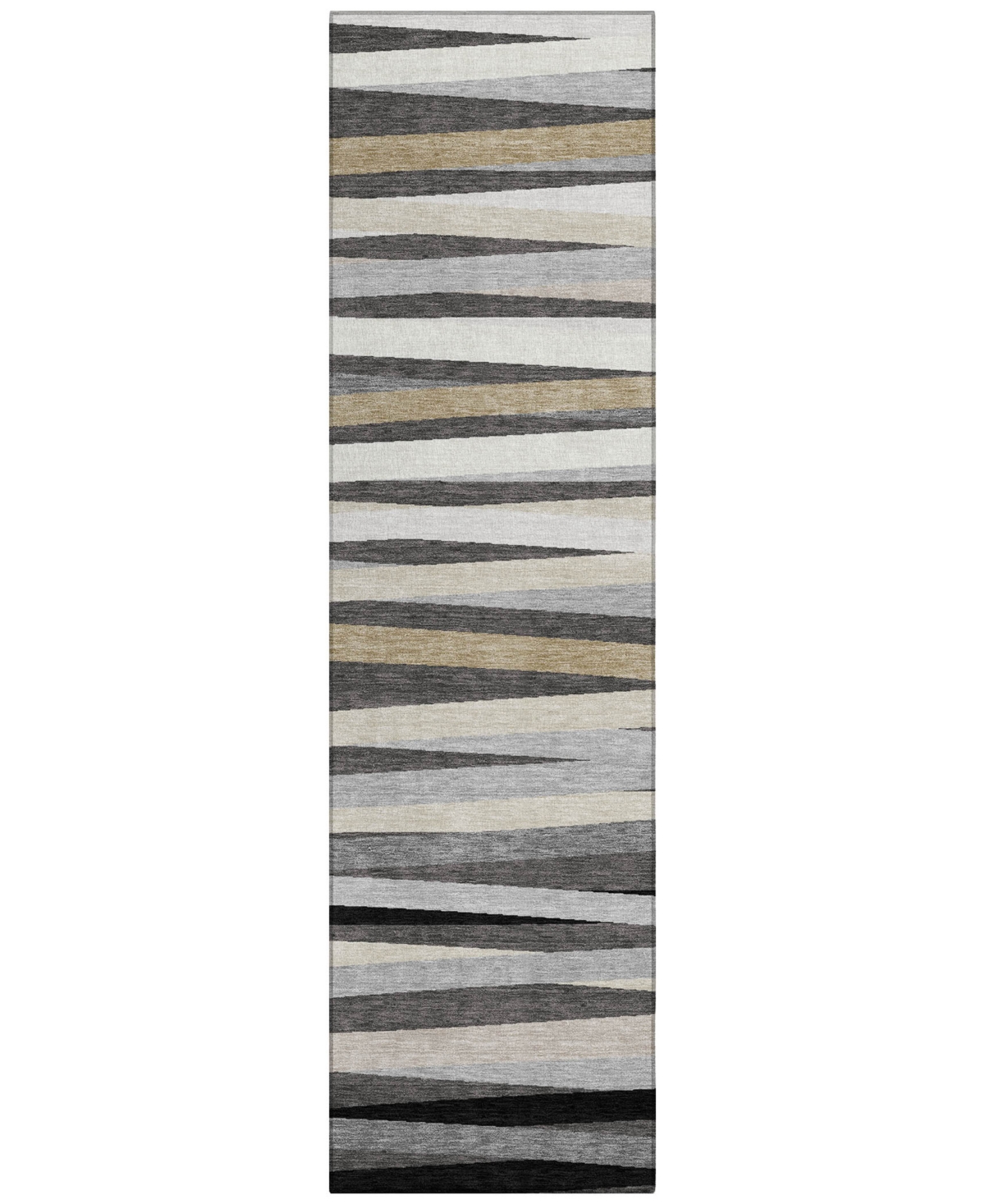 Addison Chantille Machine Washable Acn997 2'3"x7'6" Runner Area Rug In Gray