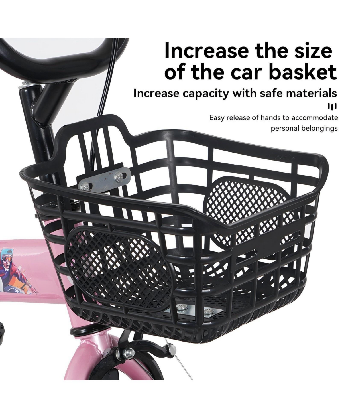 Streamdale Furniture 18 inch sporty kids bike with training wheels and stand Adjustable saddle Suitable for aged 5-10 years tall Height 39-49 inches