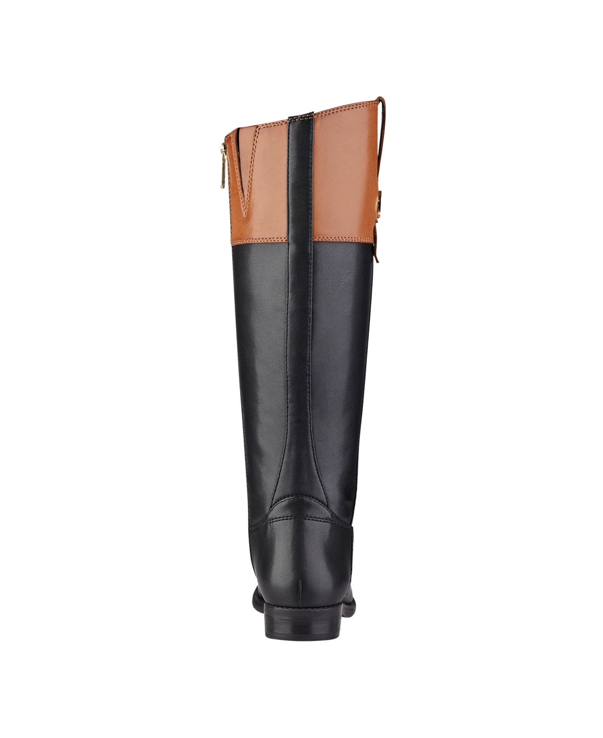 Tommy Hilfiger Women's Shano Riding Style Round Toe Boots In Black,tan