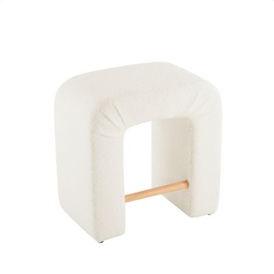 24'' Boucle stool Set of 2,Dining Chairs for Home Kitchen Island,White