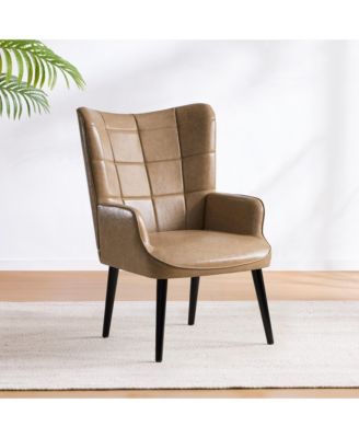 Streamdale PU Leather Accent Chair (Amber)