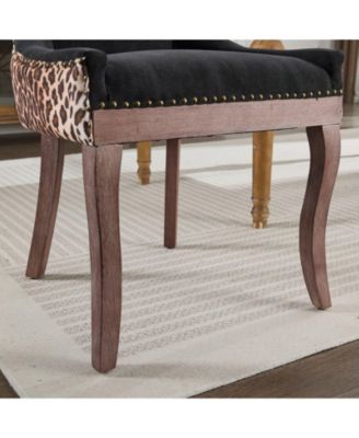 Leopard Print Dining Chairs (Set of 2)