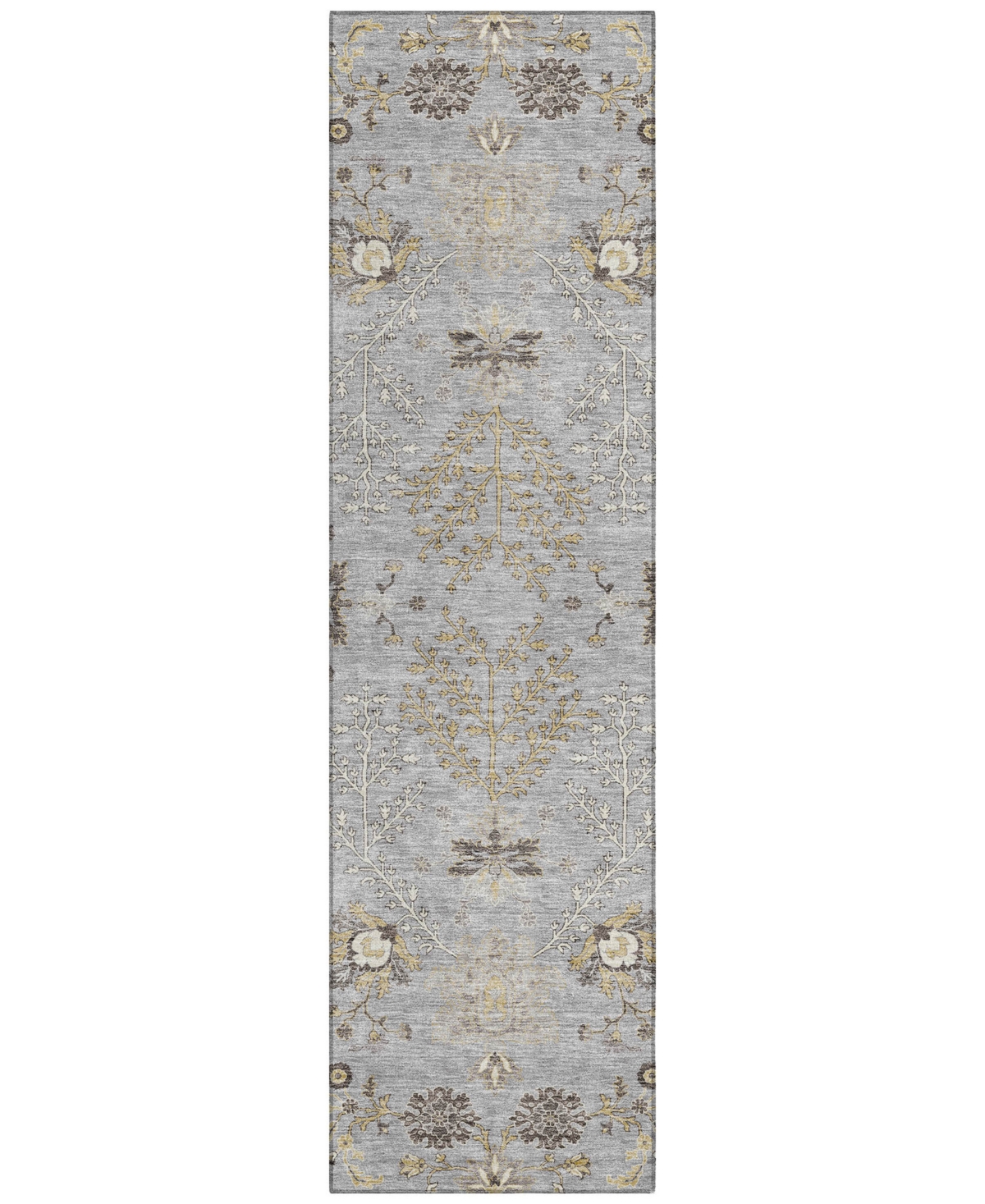 Addison Chantille Machine Washable Acn1156 2'3"x7'6" Runner Area Rug In Gray