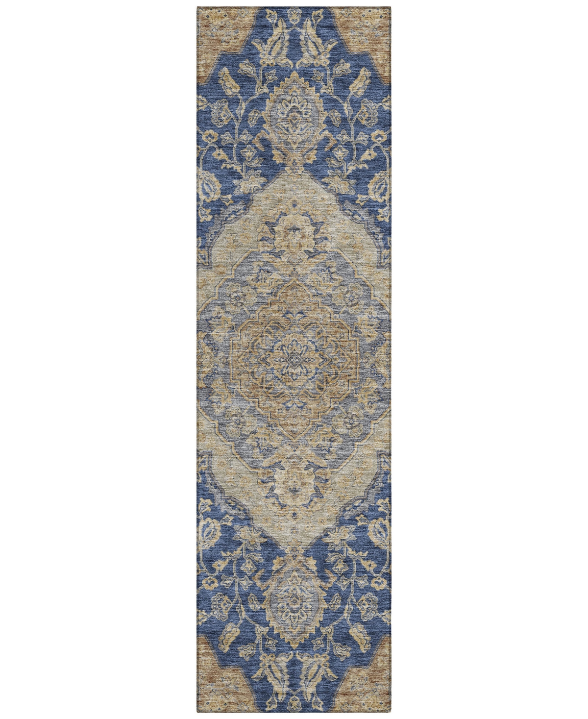 Addison Chantille Machine Washable Acn1151 2'3"x7'6" Runner Area Rug In Navy